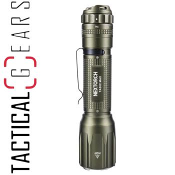 NEXTORCH TA30C MAX (CG) CARBON GREEN 3000 LUMEN TAKTISCHE LED TASCHENLAMPE MIT NANO- KERAMIK GLASBRECHER UND STROBOSKOPFUMKTION